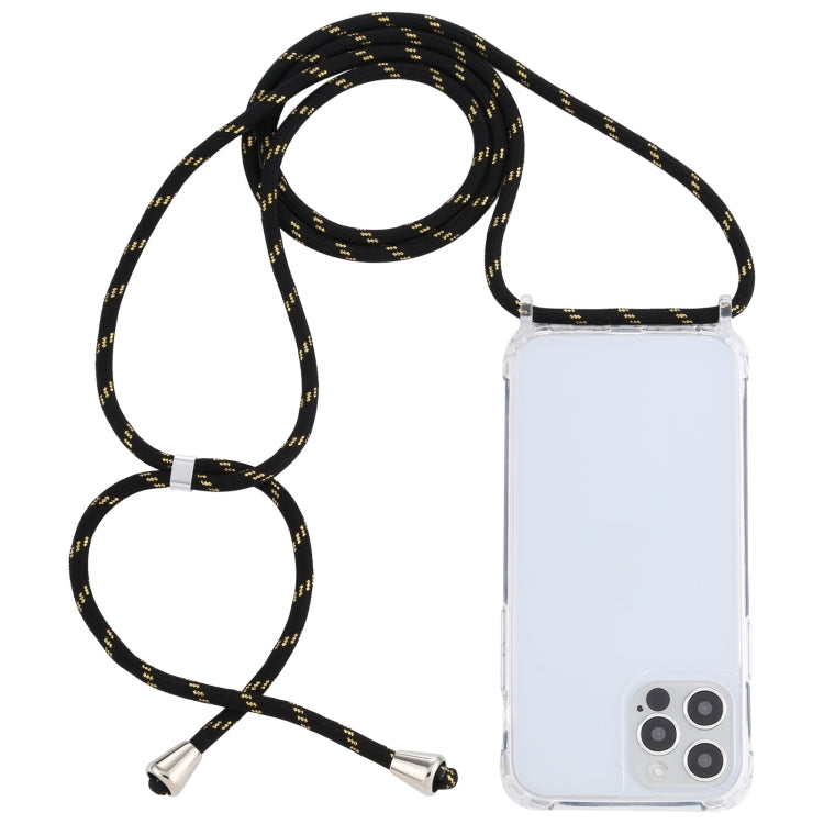 Transparent Acrylic Airbag Shockproof Phone Protective Case with Lanyard, For iPhone 13 Pro Max
