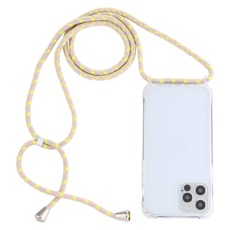 Transparent Acrylic Airbag Shockproof Phone Protective Case with Lanyard, For iPhone 13 Pro Max