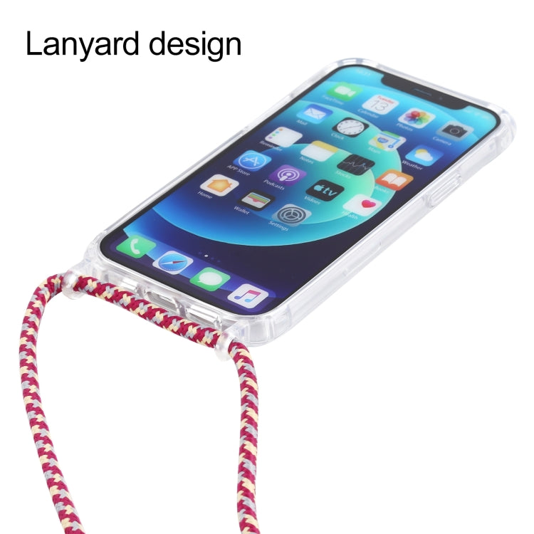 Transparent Acrylic Airbag Shockproof Phone Protective Case with Lanyard, For iPhone 13 Pro Max