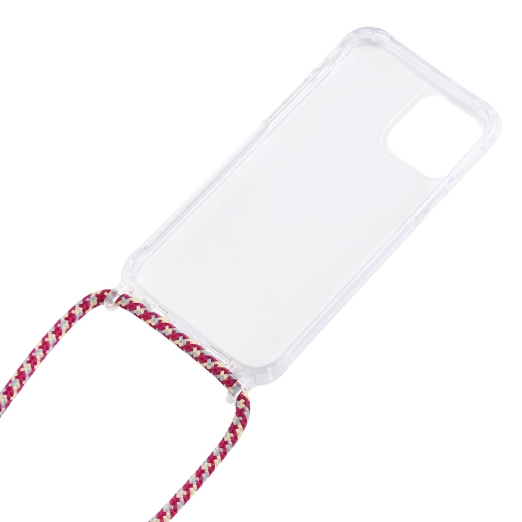 Transparent Acrylic Airbag Shockproof Phone Protective Case with Lanyard, For iPhone 13 Pro Max