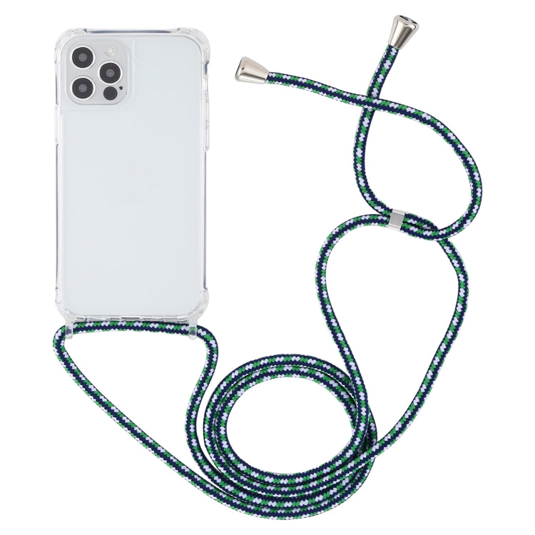 Transparent Acrylic Airbag Shockproof Phone Protective Case with Lanyard, For iPhone 13 Pro