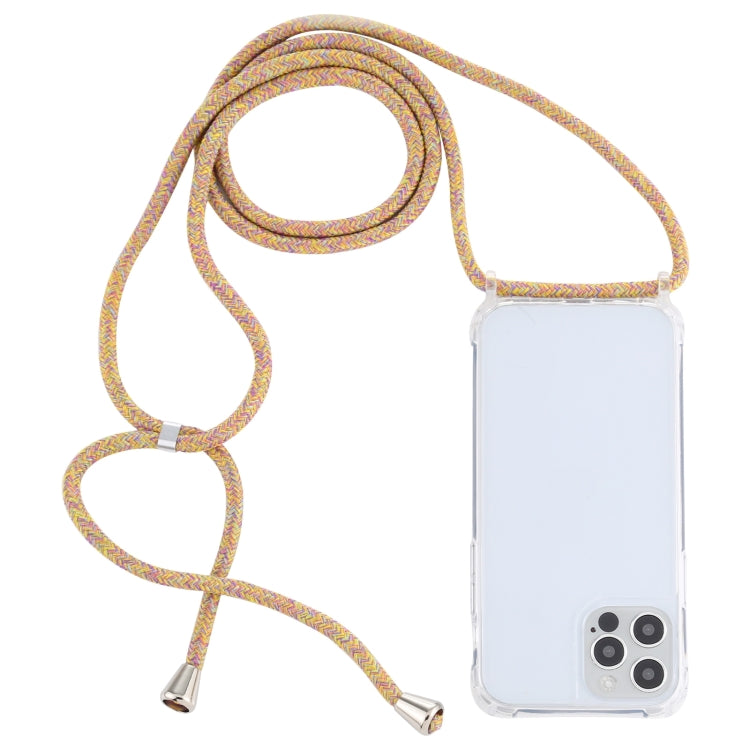 Transparent Acrylic Airbag Shockproof Phone Protective Case with Lanyard, For iPhone 13 Pro