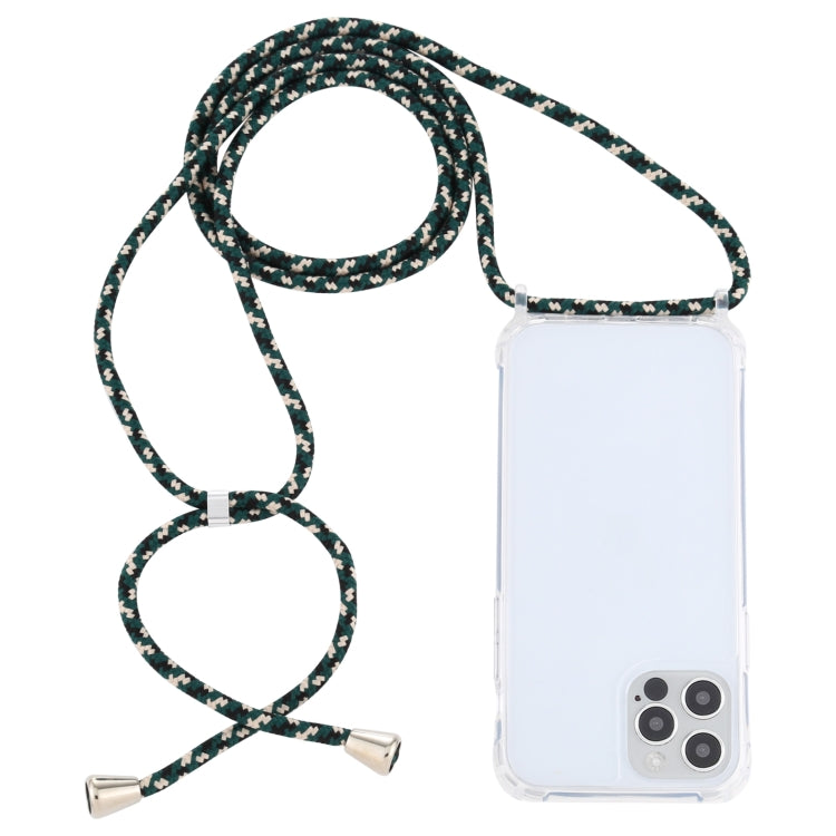 Transparent Acrylic Airbag Shockproof Phone Protective Case with Lanyard, For iPhone 13 Pro