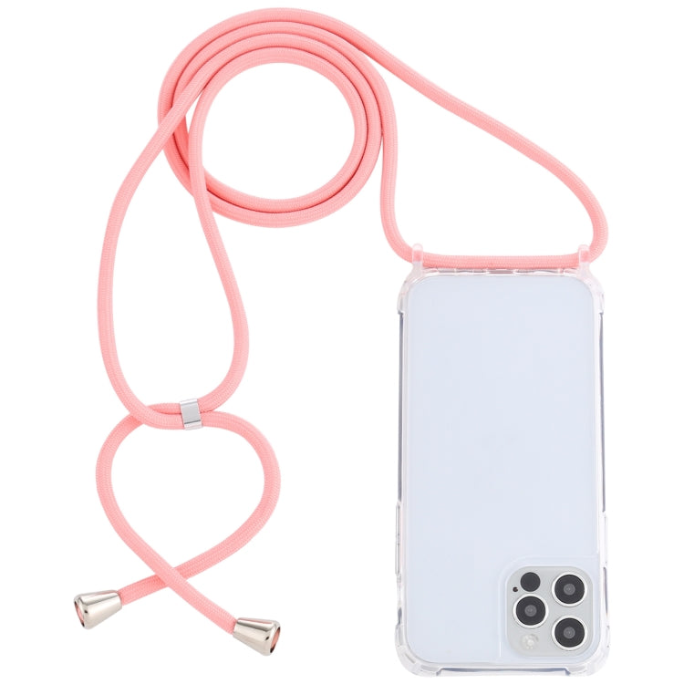 Transparent Acrylic Airbag Shockproof Phone Protective Case with Lanyard, For iPhone 13 Pro
