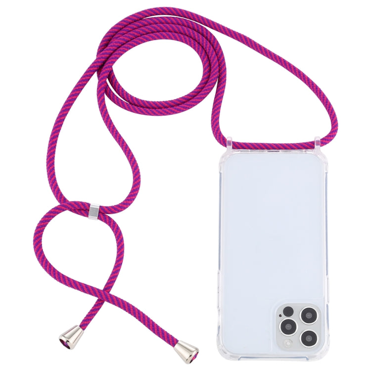 Transparent Acrylic Airbag Shockproof Phone Protective Case with Lanyard, For iPhone 13