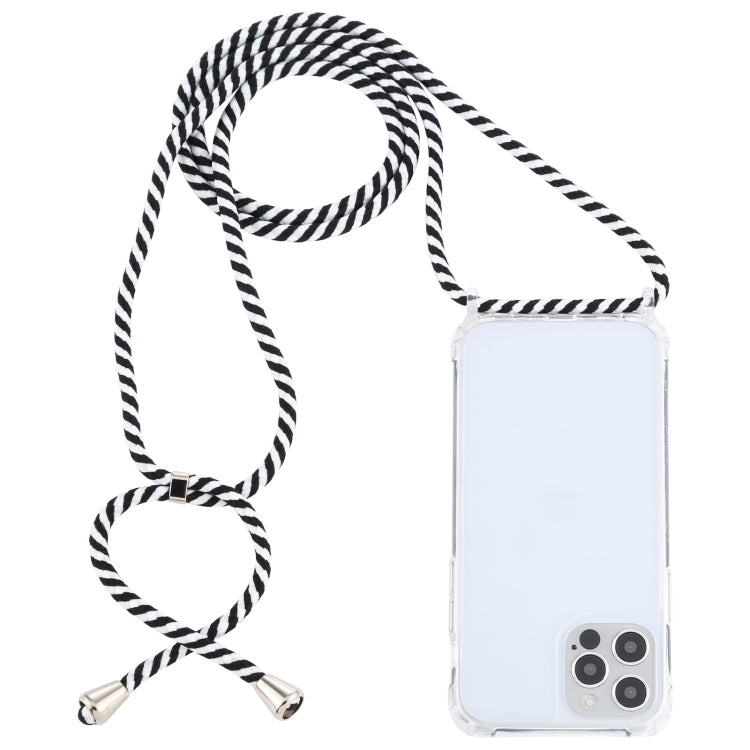 Transparent Acrylic Airbag Shockproof Phone Protective Case with Lanyard, For iPhone 13