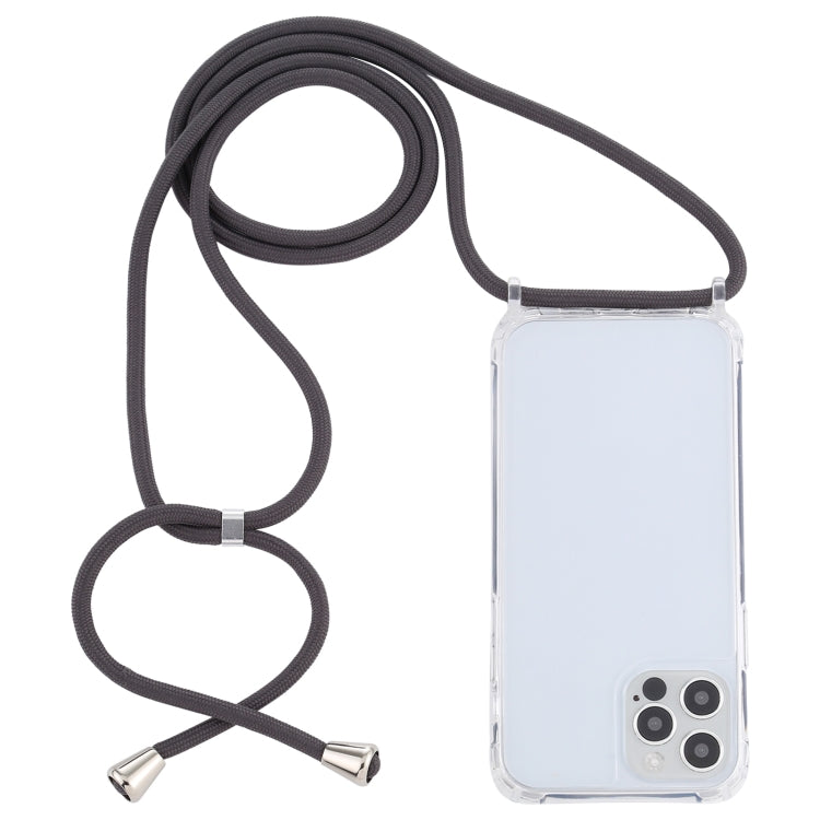 Transparent Acrylic Airbag Shockproof Phone Protective Case with Lanyard, For iPhone 13