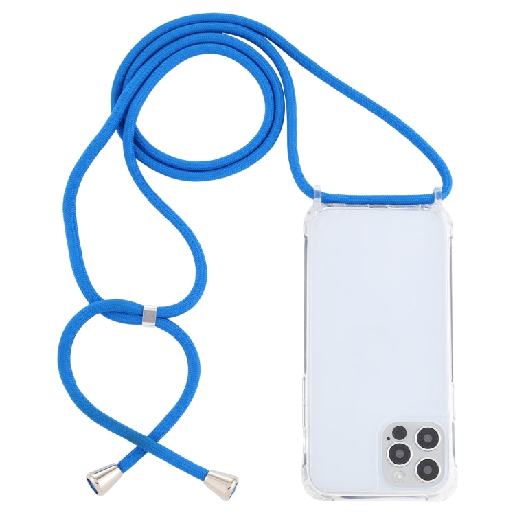 Transparent Acrylic Airbag Shockproof Phone Protective Case with Lanyard, For iPhone 13