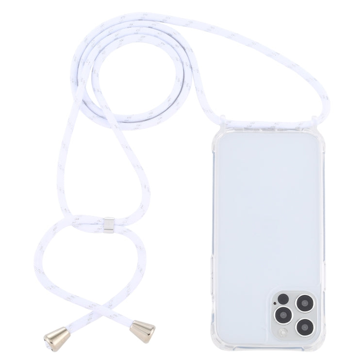 Transparent Acrylic Airbag Shockproof Phone Protective Case with Lanyard, For iPhone 13