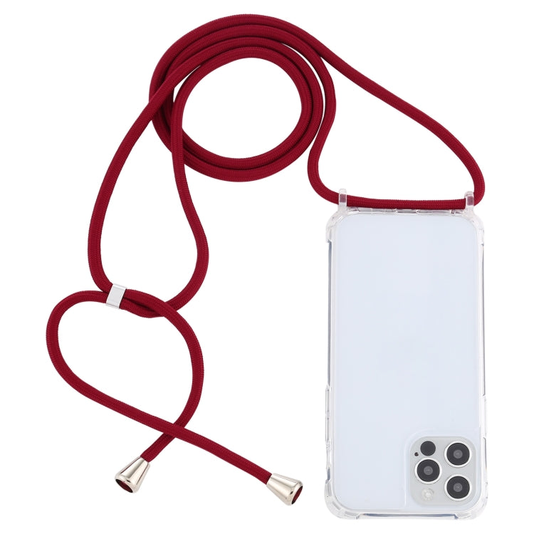Transparent Acrylic Airbag Shockproof Phone Protective Case with Lanyard, For iPhone 13 mini