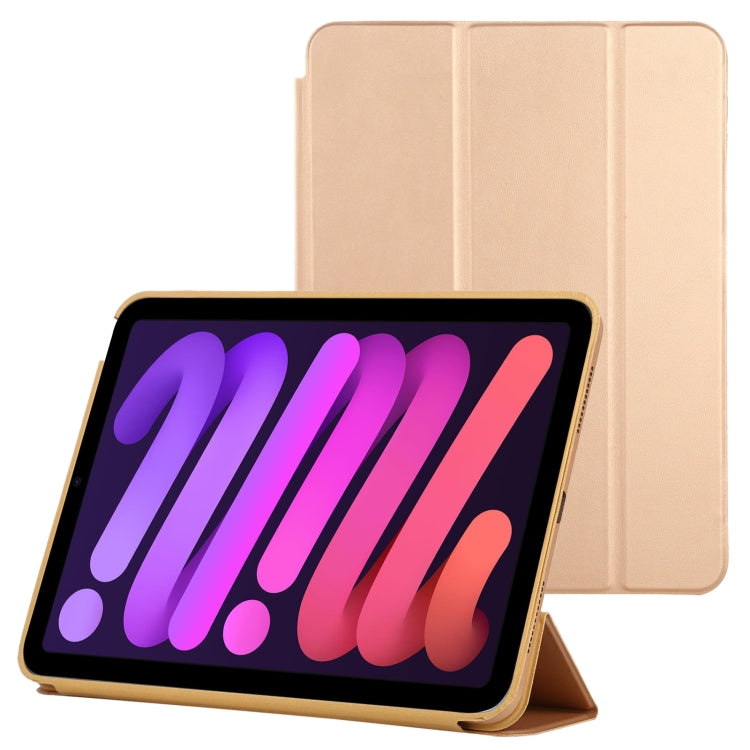 Étui en cuir intelligent à rabat horizontal 3 volets avec fonction veille/réveil et support, pour iPad mini 6