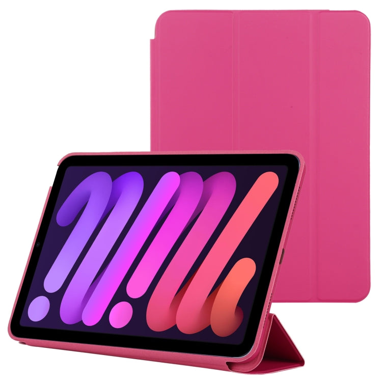 Étui en cuir intelligent à rabat horizontal 3 volets avec fonction veille/réveil et support, pour iPad mini 6