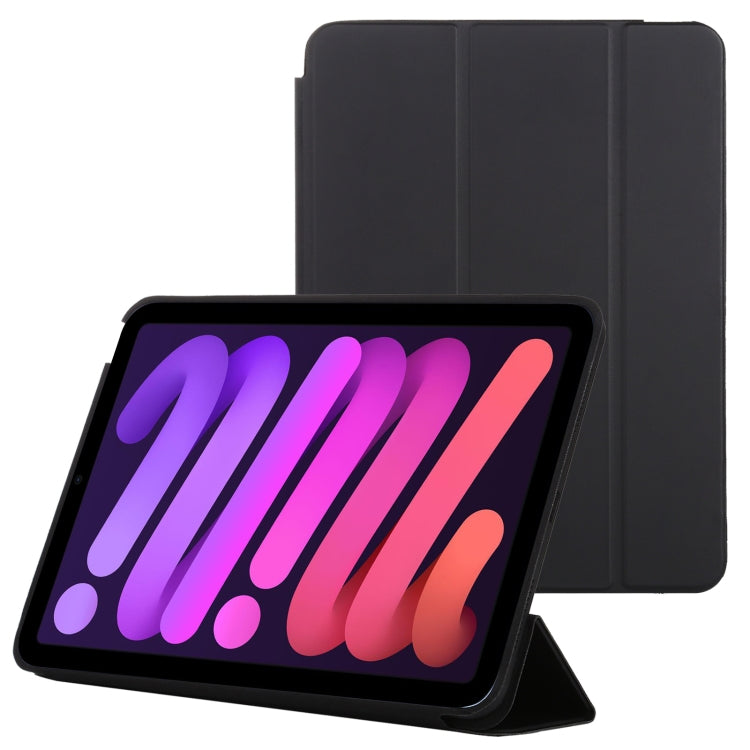 Étui en cuir intelligent à rabat horizontal 3 volets avec fonction veille/réveil et support, pour iPad mini 6