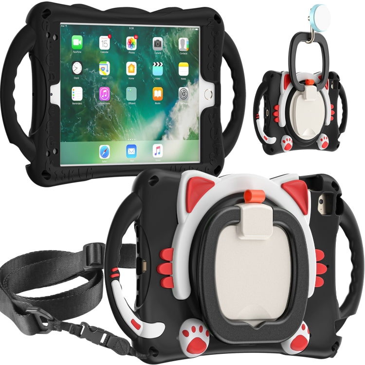 Étui de protection antichoc en EVA pour enfants, motif chat mignon, avec support, bandoulière et poignée, pour iPad mini 2019/4/3/2/1