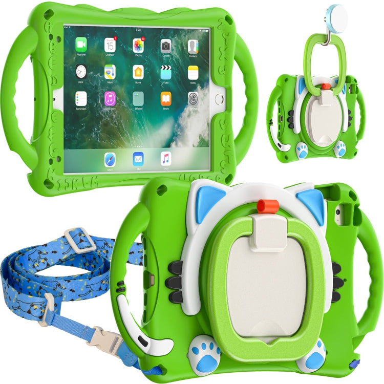 Étui de protection antichoc en EVA pour enfants, motif chat mignon, avec support, bandoulière et poignée, pour iPad mini 2019/4/3/2/1