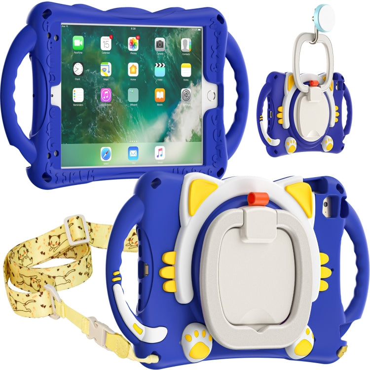 Étui de protection antichoc en EVA pour enfants, motif chat mignon, avec support, bandoulière et poignée, pour iPad mini 2019/4/3/2/1