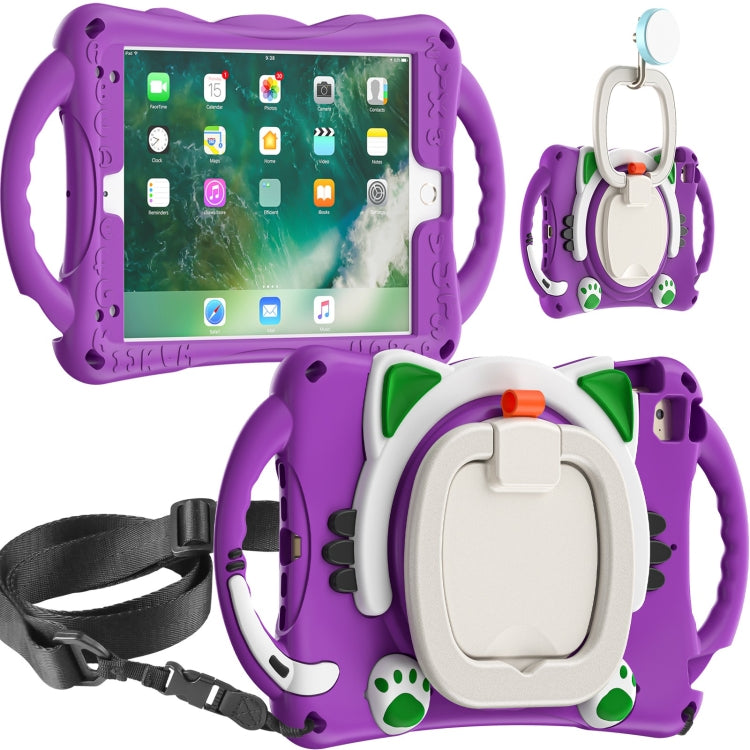 Étui de protection antichoc en EVA pour enfants, motif chat mignon, avec support, bandoulière et poignée, pour iPad mini 2019/4/3/2/1