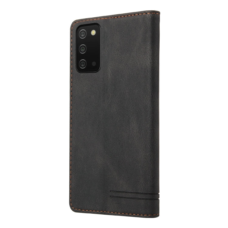 For Samsung Galaxy A03s 166mm Skin Feel Anti-theft Brush Horizontal Flip Leather Case with Holder & Card Slots & Wallet(Brown), For Samsung Galaxy A03s 166mm