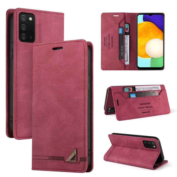 For Samsung Galaxy A03s 166mm Skin Feel Anti-theft Brush Horizontal Flip Leather Case with Holder & Card Slots & Wallet(Brown), For Samsung Galaxy A03s 166mm