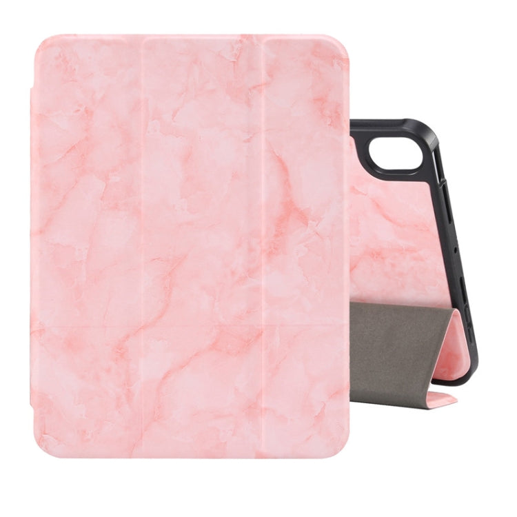 Marble Texture Smart Leather Tablet Case with 3-Folding Holder & Pen Slot