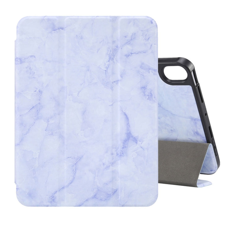 Marble Texture Smart Leather Tablet Case with 3-Folding Holder & Pen Slot