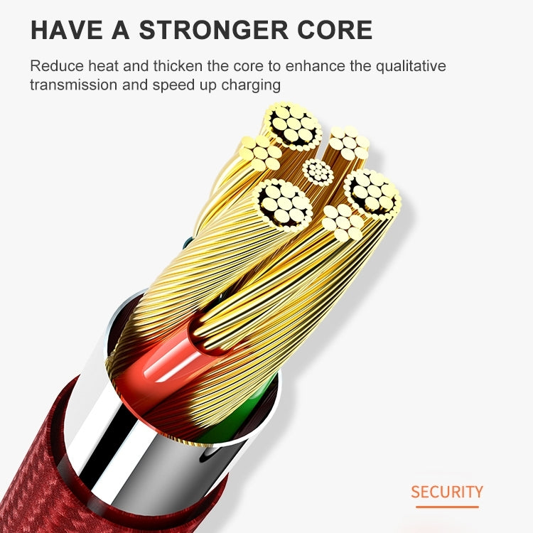 ADC-001 3A USB to 8 Pin Weave Fast Charging Data Cable, 1m 8 Pin