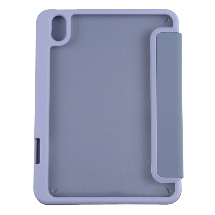 Deformation Transparent Acrylic Horizontal Flip PU Leather Case with Multi-folding Holder & Sleep / Wake-up Function & Pen Slot, For iPad mini 2024 / mini 6