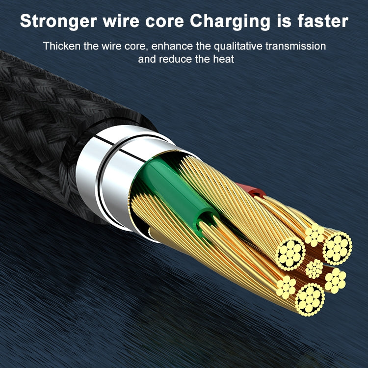 ADC-003 Type-C to 8 Pin PD Fast Charging Weave Data Cable, 1m