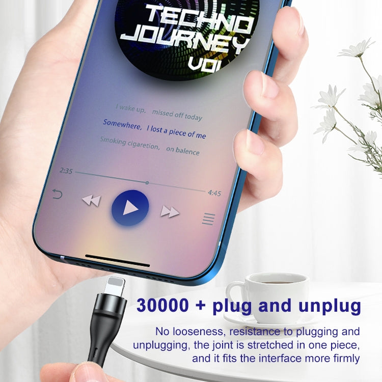 ADC-003 Type-C to 8 Pin PD Fast Charging Weave Data Cable, 1m