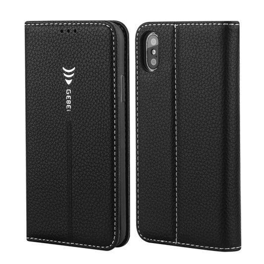 GEBEI PU+TPU flip case for iPhone XR XS Max with card slots and holder stand