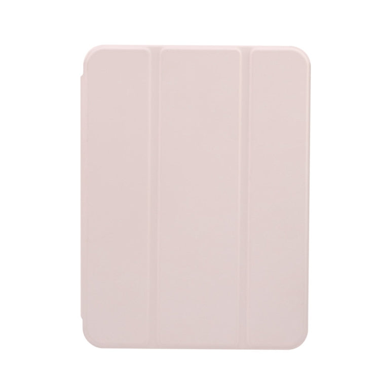 Voltage Skin Texture Transparent TPU Smart Leather Tablet Case with 3-Folding Holder & Pen Slot, For iPad mini 6 / mini 2024, For iPad mini 6