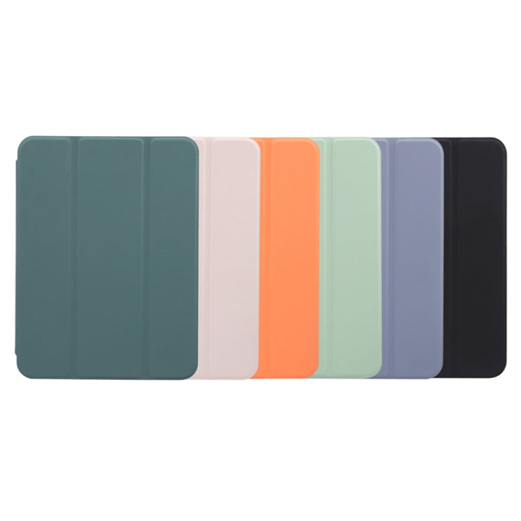 Voltage Skin Texture Transparent TPU Smart Leather Tablet Case with 3-Folding Holder & Pen Slot, For iPad mini 6 / mini 2024, For iPad mini 6