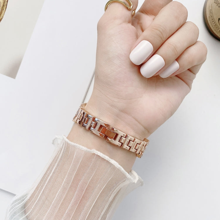 Rhombus Full Diamond Metal Replacement Wrist Strap Watchband + Case For Apple Watch Series, 6 & SE & 5 & 4 40mm, 6 & SE & 5 & 4 44mm, 3 & 2 & 1 42mm, 3 & 2 & 1 38mm