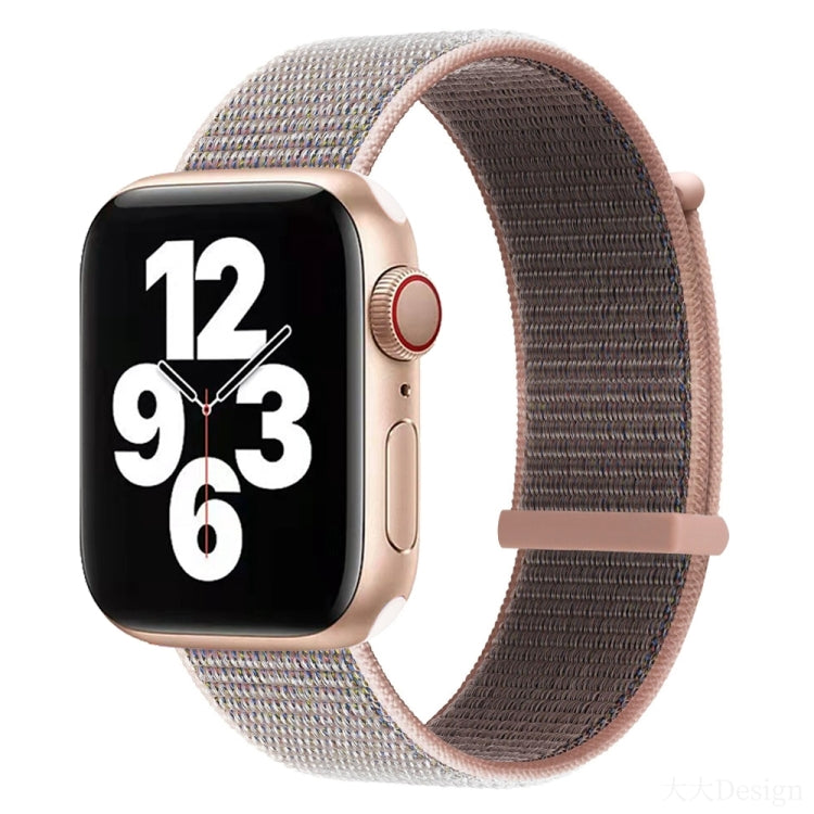 Hook and Loop Fastener Dual Section Replacement Watchband For Apple Watch Series, 7 41mm / 6&SE&5&4 40mm / 3&2&1 38mm
