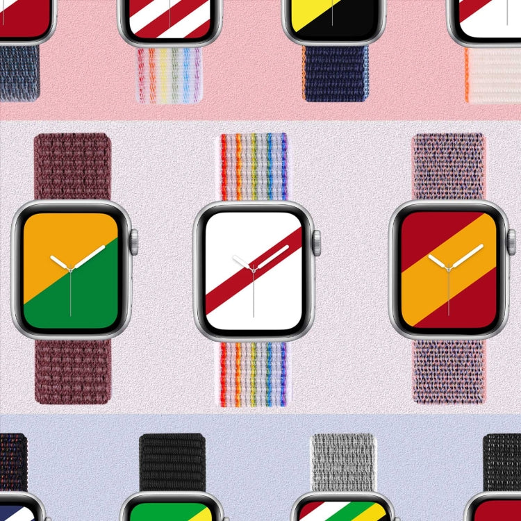 Hook and Loop Fastener Dual Section Replacement Watchband For Apple Watch Series, 7 41mm / 6&SE&5&4 40mm / 3&2&1 38mm