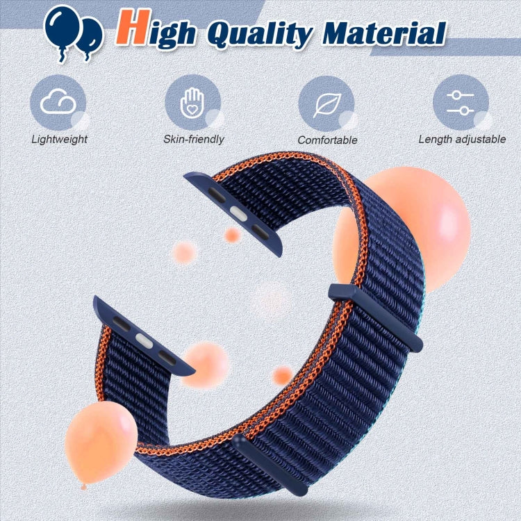 Hook and Loop Fastener Dual Section Replacement Watchband For Apple Watch Series, 7 41mm / 6&SE&5&4 40mm / 3&2&1 38mm