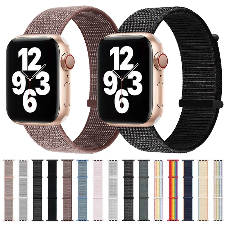 Hook and Loop Fastener Dual Section Replacement Watchband For Apple Watch Series, 7 45mm / 6&SE&5&4 44mm / 3&2&1 42mm