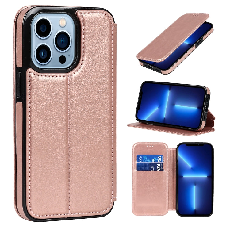 Strong Magnetic Closure PU + TPU Leather Case with Card Slots & Holder, For iPhone 13 mini, For iPhone 13, For iPhone 13 Pro, For iPhone 13 Pro Max
