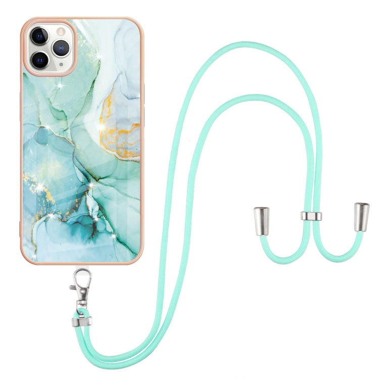 Electroplating Marble Pattern IMD TPU Shockproof Case with Neck Lanyard, For iPhone 12 / 12 Pro, For iPhone 12 Pro Max, For iPhone 11, For iPhone 11 Pro Max
