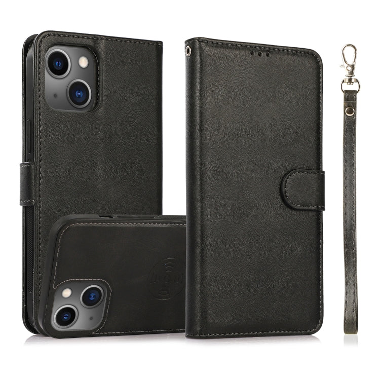 Calf Texture 2 in 1 Detachable Magnetic Back Cover Horizontal Flip Leather Case with Holder & Card Slots & Wallet & Photo Frame