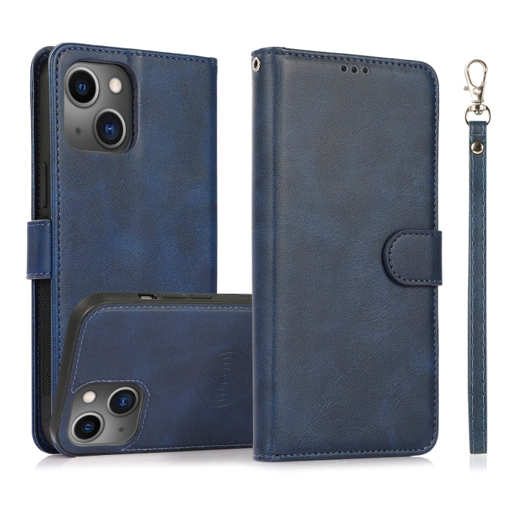 Calf Texture 2 in 1 Detachable Magnetic Back Cover Horizontal Flip Leather Case with Holder & Card Slots & Wallet & Photo Frame