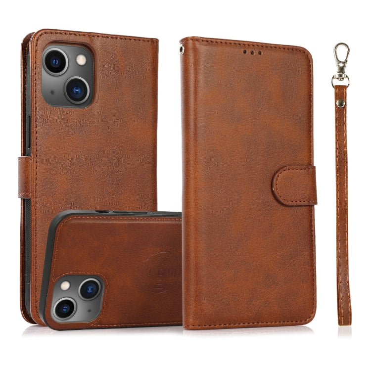 Calf Texture 2 in 1 Detachable Magnetic Back Cover Horizontal Flip Leather Case with Holder & Card Slots & Wallet & Photo Frame