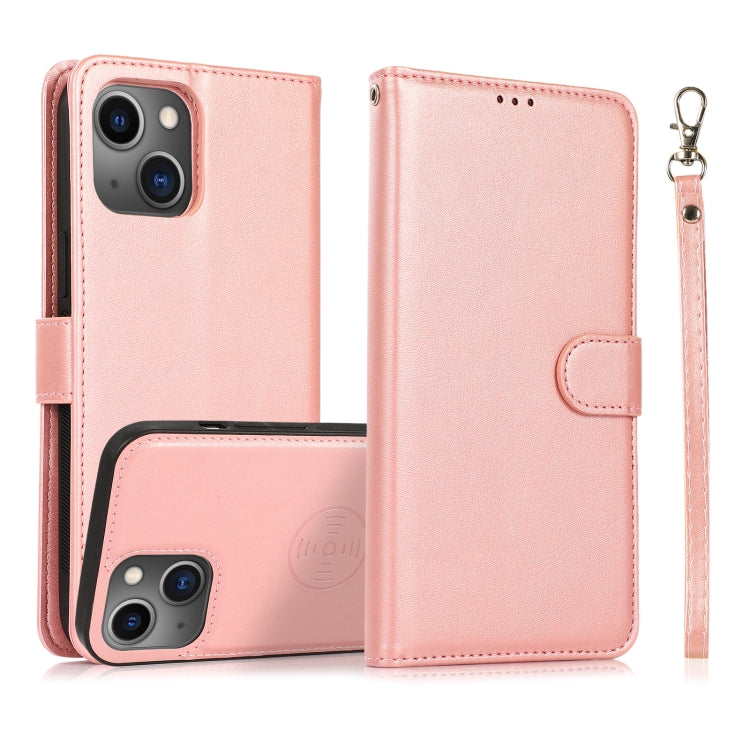 Calf Texture 2 in 1 Detachable Magnetic Back Cover Horizontal Flip Leather Case with Holder & Card Slots & Wallet & Photo Frame