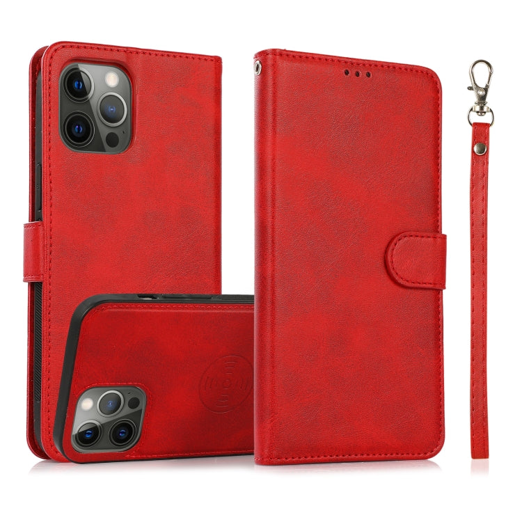 Calf Texture 2 in 1 Detachable Magnetic Back Cover Horizontal Flip Leather Case with Holder & Card Slots & Wallet & Photo Frame