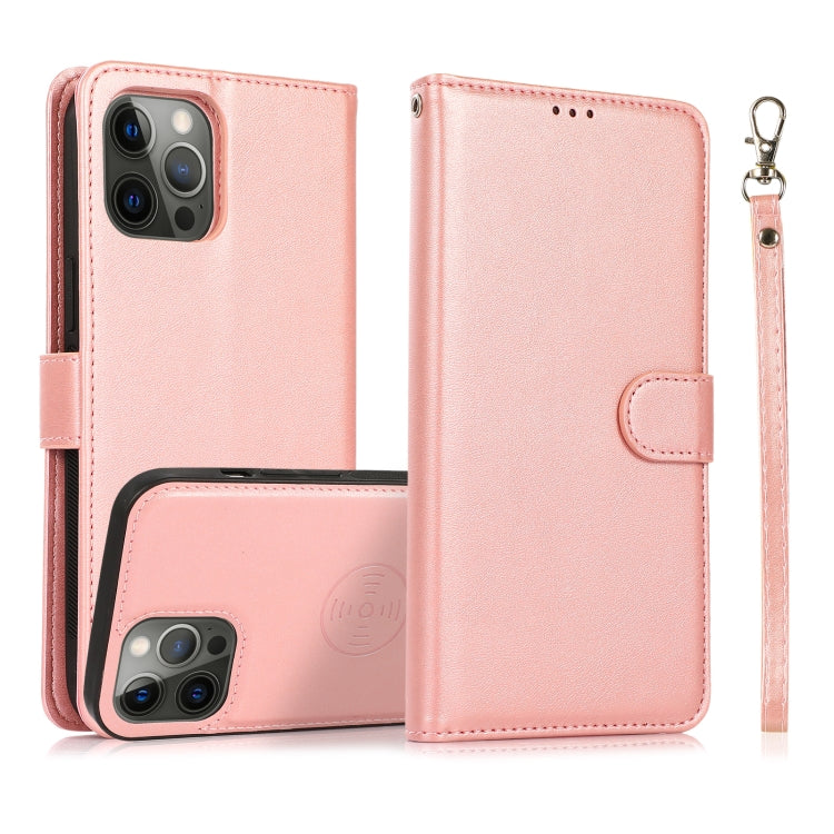 Calf Texture 2 in 1 Detachable Magnetic Back Cover Horizontal Flip Leather Case with Holder & Card Slots & Wallet & Photo Frame