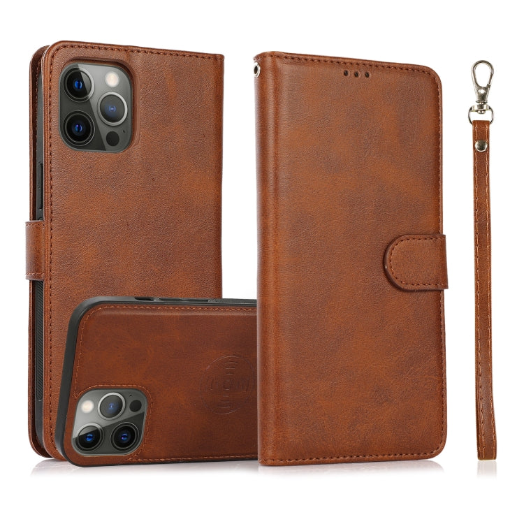 Calf Texture 2 in 1 Detachable Magnetic Back Cover Horizontal Flip Leather Case with Holder & Card Slots & Wallet & Photo Frame