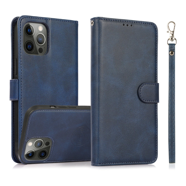 Calf Texture 2 in 1 Detachable Magnetic Back Cover Horizontal Flip Leather Case with Holder & Card Slots & Wallet & Photo Frame