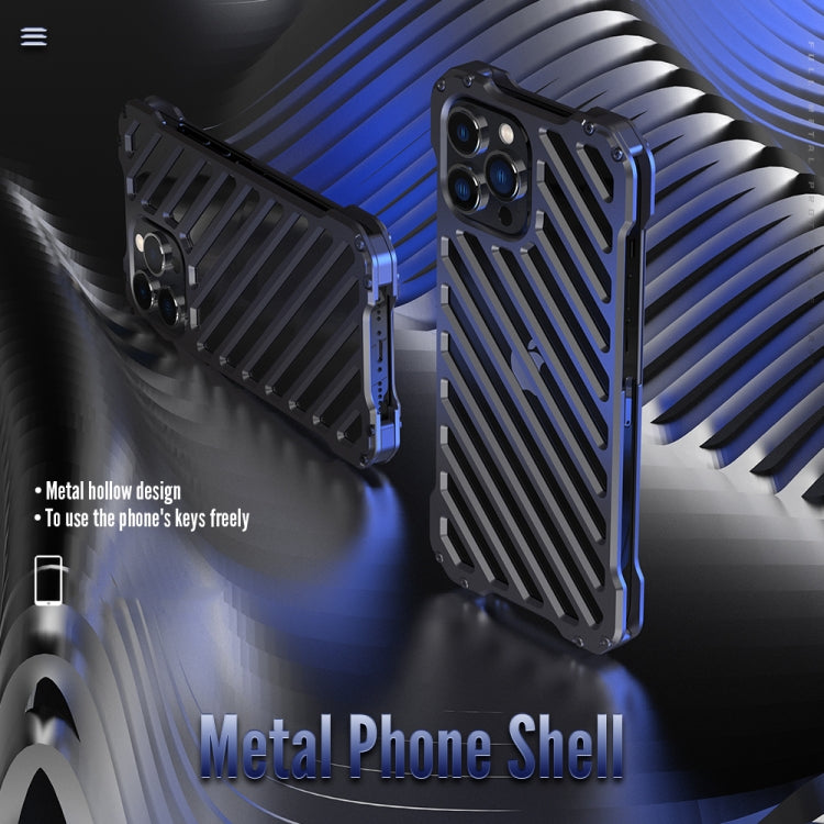R-JUST RJ-50 Hollow Breathable Armor Metal Shockproof Protective Case, For iPhone 13, For iPhone 13 Pro, For iPhone 13 Pro Max, For iPhone 12, For iPhone 12 Pro, For iPhone 12 Pro Max