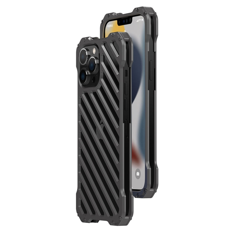 R-JUST RJ-50 Hollow Breathable Armor Metal Shockproof Protective Case, For iPhone 13, For iPhone 13 Pro, For iPhone 13 Pro Max, For iPhone 12, For iPhone 12 Pro, For iPhone 12 Pro Max
