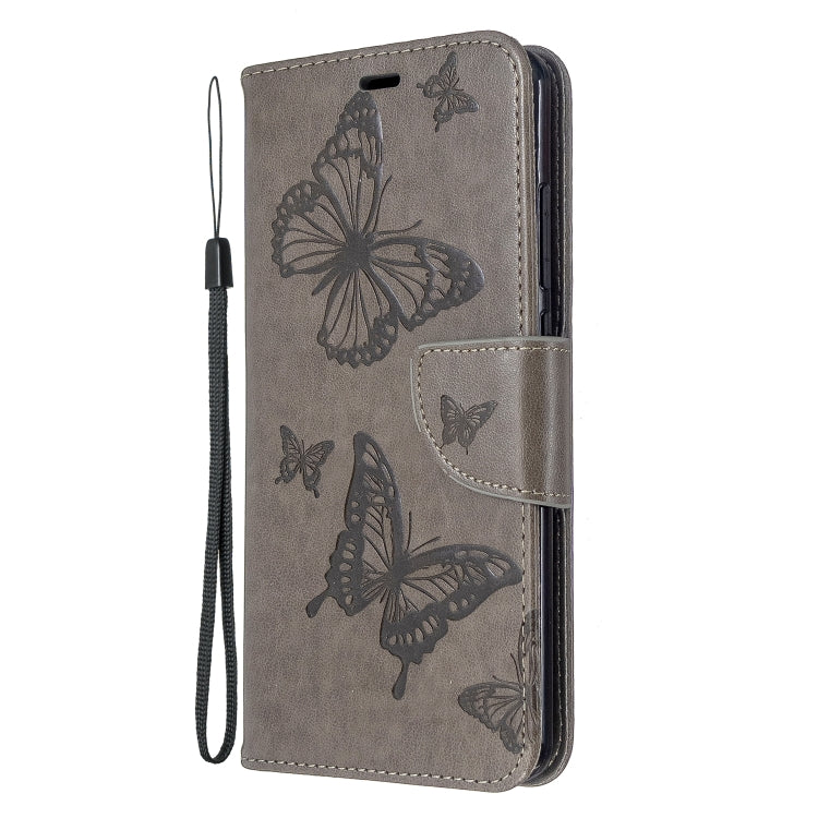 Embossing Two Butterflies Pattern Horizontal Flip PU Leather Case with Holder & Card Slot & Wallet & Lanyard, For Xiaomi Redmi  8